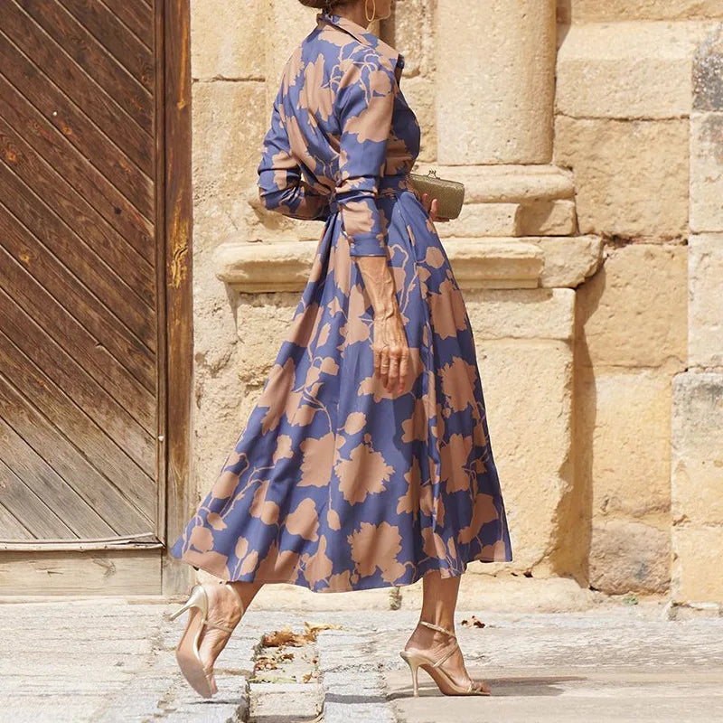 Verina - Elegant V-Neck Long Dress
